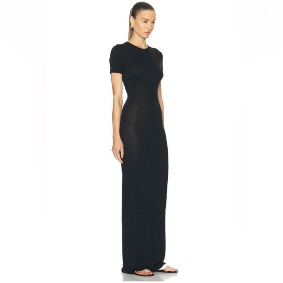Ludovic de Saint Sernin logo-embroidered maxi dress short sleeve Revolve FWRD M - Picture 2 of 11